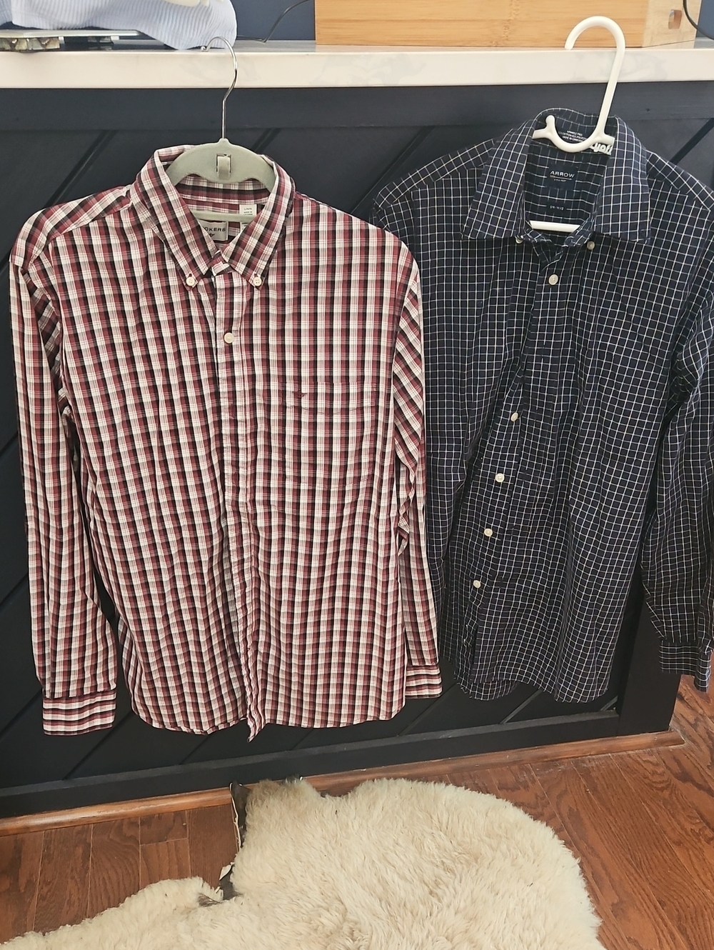 Dockers Men's Red Plaid & Navy Check Button-Down Shirts